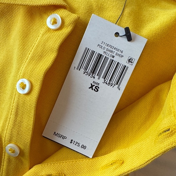 Ralph Lauren Slim Fit Yellow Polo Shirt - With Tags - Picture 5 of 6